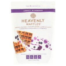 HEAVENLY WAFFLES: Legacy Blueberry Heavenly Waffles Mix, 13.5 oz HEAVENLY WAFFLES: Legacy Blueberry Heavenly Waffles Mix, 13.5 oz