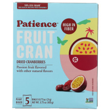 PATIENCE FRUIT & CO: Dried Cranberries Passion Fruit Flavored, 3.75 oz PATIENCE FRUIT & CO: Dried Cranberries Passion Fruit Flavored, 3.75 oz