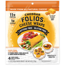 FOLIOS: Cheddar Cheese Wraps, 6 oz FOLIOS: Cheddar Cheese Wraps, 6 oz
