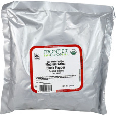 FRONTIER HERB: Organic Medium Grind Black Pepper, 16 oz