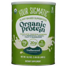 FOUR SIGMATIC: Plant Based Protein Unflavored, 16.9 oz