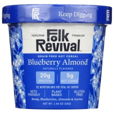 FOLK REVIVAL: Blueberry Almond Hot Cereal, 1.94 oz