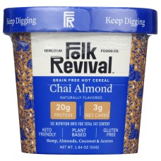 FOLK REVIVAL: Chai Almond Hot Cereal, 1.94 oz