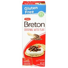 DARE: Breton Gluten Free Original With Flax Crackers, 4.76 oz