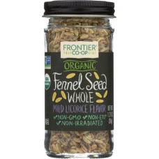 FRONTIER HERB: Organic Whole Fennel Seed, 1.28 oz