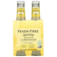 FEVER TREE: Sparkling Sicilian Lemonade 4pk, 27.2 fo