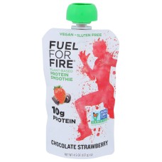FUEL FOR FIRE: Chocolate Strawberry Plant Protein Fruit Smoothie, 4.5 oz