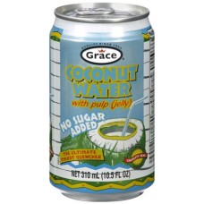 GRACE CARIBBEAN: Coconut Water with Pulp Sugar Free 100% Natural, 10.5 oz