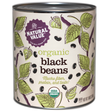NATURAL VALUE: Black Beans, 108 oz