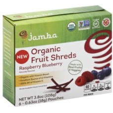 JAMBA: Organic Fruit Shreds Raspberry Blueberry, 3.8 oz