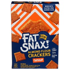 FAT SNAX: Crackers Cheddar, 4.25 oz