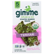 GIMME: Grab and Go Teriyaki Seaweed, 0.7 oz