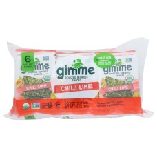GIMME: Chili Lime Seaweed Snacks 6 Count, 1.05 oz