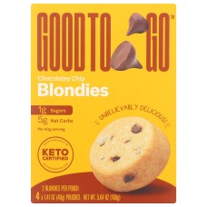 GOOD TO GO: Blondies Chocolate Chip 4Pk, 5.64 oz