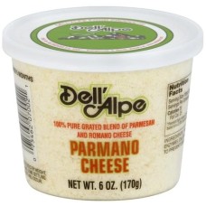 DELL ALPE: Grated Parmano Cheese, 6 oz