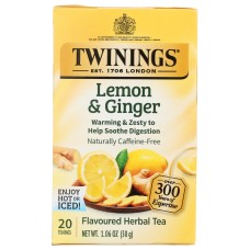 TWINING TEA: Lemon and Ginger Tea, 20 bg