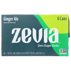 ZEVIA: Ginger Ale Soda 6Pk, 72 fo