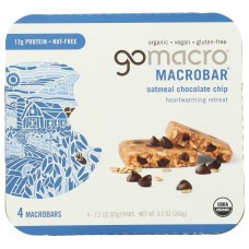 GOMACRO: Heartwarming Retreat Oatmeal Chocolate Chip 4Ct, 9.2 oz