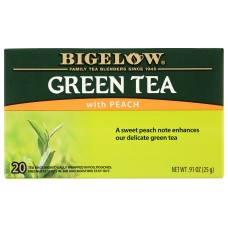 BIGELOW: Green Tea With Peach 20Bg, 0.91 oz
