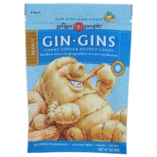 GINGER PEOPLE: Gin Gins Peanut Ginger Chews, 3 oz