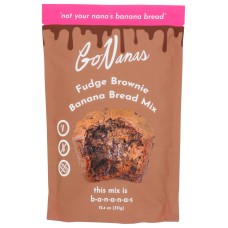 GONANAS: Fudge Brownie Banana Bread Mix, 12.4 oz