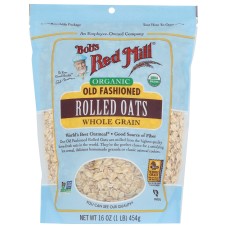BOBS RED MILL: Organic Old Fashioned Rolled Oats, 16 oz