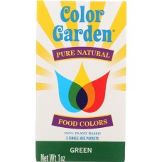 COLOR GARDEN: Pure Natural Food Colors Green 5 Ct, 1 oz