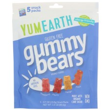 YUMEARTH: Assorted Flavor Gummy Bears, 3.5 oz