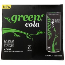 GREEN COLA: Green Cola Soda 6pk, 72 fo