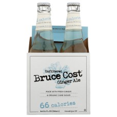BRUCE COST GINGER ALE: 66 Calories 4Pk, 48 fo