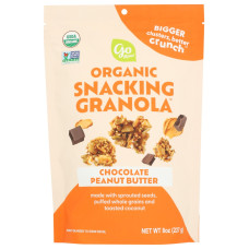 GO RAW: Chocolate Peanut Butter Organic Snacking Granola, 8 oz GO RAW: Chocolate Peanut Butter Organic Snacking Granola, 8 oz