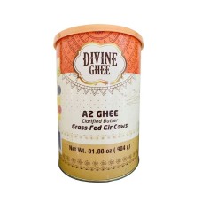 DIVINE GHEE: A2 Ghee Clarified Butter Can, 31.88 oz