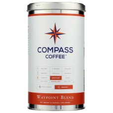 COMPASS COFFEE: Waypoint Blend Ground Coffee, 12 oz