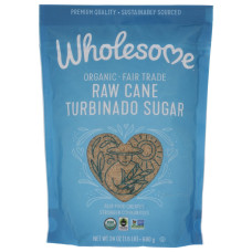 WHOLESOME: Organic Raw Cane Turbinado Sugar, 24 oz