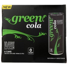 GREEN COLA: Cola Soda Sleek 6pk, 72 fo