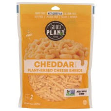 GOOD PLANET FOODS: Plant Based Cheddar Shreds, 8 oz