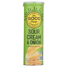 THE GOOD CRISP COMPANY: Sour Cream and Onion Potato Chips, 5.6 oz