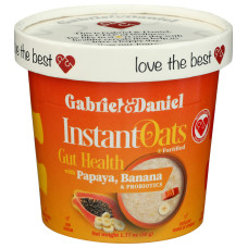 GABRIEL & DANIEL: Banana Papaya Instant Oatmeal, 1.77 oz