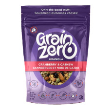 GRAIN ZERO: Cranberry and Cashew Granola, 8 oz