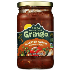 GREEN MOUNTAIN GRINGO: Roasted Garlic Medium Salsa, 16 oz