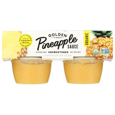 GOLDEN FARMS: Organic Pineapple Sauce Cups 4 Count, 16 oz GOLDEN FARMS: Organic Pineapple Sauce Cups 4 Count, 16 oz