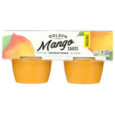 GOLDEN FARMS: Organic Mango Sauce Cups 4 Count, 16 oz GOLDEN FARMS: Organic Mango Sauce Cups 4 Count, 16 oz