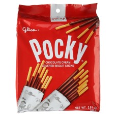 GLICO: Pocky, Chocolate Cream Covered Biscuit Sticks, 3.81 oz