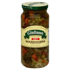 GIULIANO: Giardiniera Hot In Vegetable Oil, 16 oz