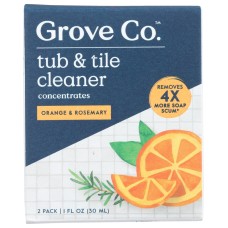 GROVE CO: Tub and Tile Cleaner Concentrates Orange Rosemary, 2 ea