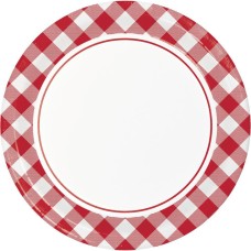 CREATIVE CONVERTING: Gingham Luncheon Plate, 8 ea
