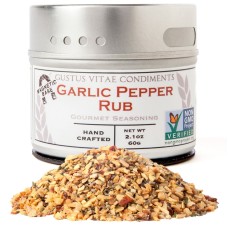 GUSTUS VITAE: Seasoning Garlic Pepper Rub, 2.1 oz