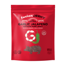 FUSION JERKY: Garlic Jalapeno Pork Jerky, 2.75 oz