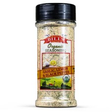 BILLS ORGANICS: Spice Garlic Lemon Pepper, 3.75 oz