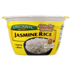 GOLDEN STAR: Organic Jasmine Rice Microwaveable Bowl, 6.35 oz